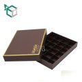 High quality cardboard chocolate packaging gold stamping with lid